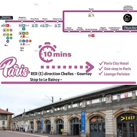 Paris City-le Raincy - Facing Station - 4 To 8 Pers Apartament *